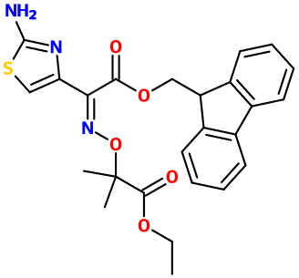 (image for) MC085200 Ethyl 2-{[(Z)-[1-(2-amino-1,3-thiazol-4-yl)-2-[(9H-fluoren-9-yl)methoxy]-2-oxoethylidene]amino]oxy}-2-methylpropanoate